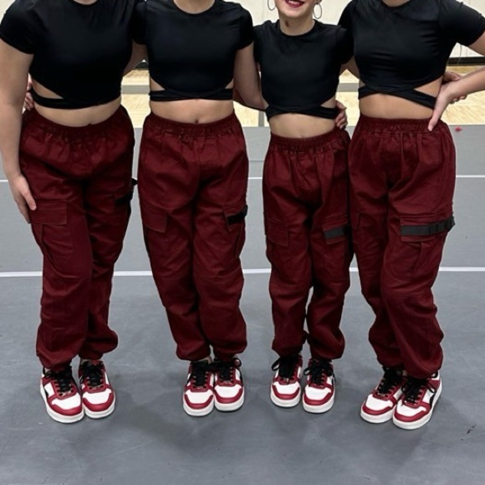 Black and Red Kids Dance Pants and Top Hip hop